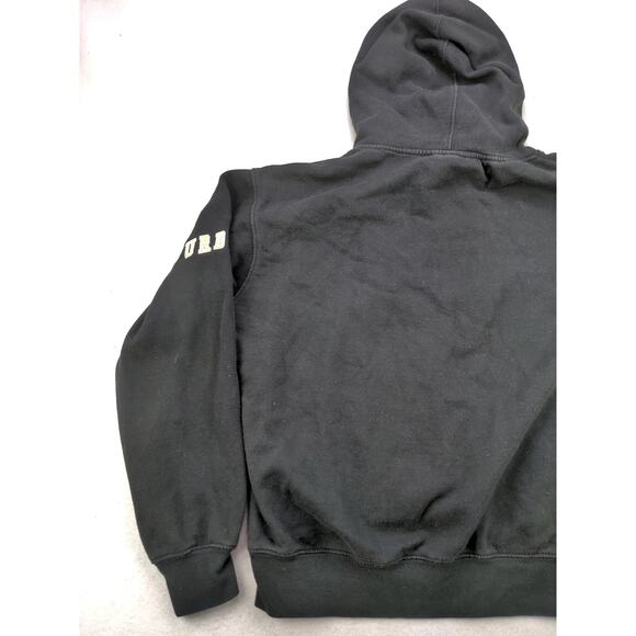 Mens Stadium Athletics Hoodie Sweatshirt Size M Pullover Patch Logo Black Gold - Picture 8 of 11